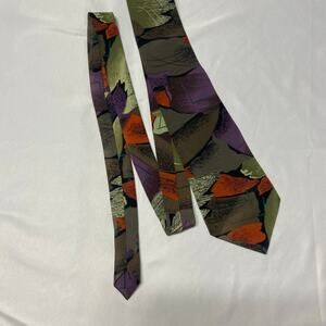 Peachick Tie Fall Earth Colors 100% Polyester 60" X 4" Excellent EUC